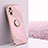 Ultra-thin Silicone Gel Soft Case Cover with Magnetic Finger Ring Stand XL1 for Oppo A96 5G