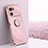 Ultra-thin Silicone Gel Soft Case Cover with Magnetic Finger Ring Stand XL1 for Oppo K10 5G