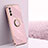 Ultra-thin Silicone Gel Soft Case Cover with Magnetic Finger Ring Stand XL1 for Oppo K9 5G