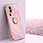 Ultra-thin Silicone Gel Soft Case Cover with Magnetic Finger Ring Stand XL1 for Oppo Reno10 Pro+ Plus 5G