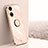 Ultra-thin Silicone Gel Soft Case Cover with Magnetic Finger Ring Stand XL1 for Oppo Reno8 T 4G