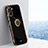 Ultra-thin Silicone Gel Soft Case Cover with Magnetic Finger Ring Stand XL1 for Realme 10 4G Black