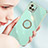 Ultra-thin Silicone Gel Soft Case Cover with Magnetic Finger Ring Stand XL1 for Realme C20A