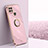 Ultra-thin Silicone Gel Soft Case Cover with Magnetic Finger Ring Stand XL1 for Realme C25Y India