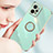 Ultra-thin Silicone Gel Soft Case Cover with Magnetic Finger Ring Stand XL1 for Realme C31