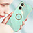 Ultra-thin Silicone Gel Soft Case Cover with Magnetic Finger Ring Stand XL1 for Realme C33