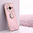 Ultra-thin Silicone Gel Soft Case Cover with Magnetic Finger Ring Stand XL1 for Realme Narzo 60 5G