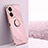 Ultra-thin Silicone Gel Soft Case Cover with Magnetic Finger Ring Stand XL1 for Realme Narzo N55