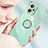 Ultra-thin Silicone Gel Soft Case Cover with Magnetic Finger Ring Stand XL1 for Realme Q5 5G