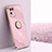 Ultra-thin Silicone Gel Soft Case Cover with Magnetic Finger Ring Stand XL1 for Realme V11 5G