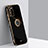 Ultra-thin Silicone Gel Soft Case Cover with Magnetic Finger Ring Stand XL1 for Samsung Galaxy A02s Black