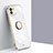 Ultra-thin Silicone Gel Soft Case Cover with Magnetic Finger Ring Stand XL1 for Samsung Galaxy A03 White