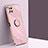 Ultra-thin Silicone Gel Soft Case Cover with Magnetic Finger Ring Stand XL1 for Samsung Galaxy A22 4G