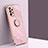 Ultra-thin Silicone Gel Soft Case Cover with Magnetic Finger Ring Stand XL1 for Samsung Galaxy A23 4G
