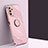 Ultra-thin Silicone Gel Soft Case Cover with Magnetic Finger Ring Stand XL1 for Samsung Galaxy A32 4G