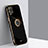 Ultra-thin Silicone Gel Soft Case Cover with Magnetic Finger Ring Stand XL1 for Samsung Galaxy M12 Black