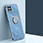 Ultra-thin Silicone Gel Soft Case Cover with Magnetic Finger Ring Stand XL1 for Samsung Galaxy M33 5G Blue