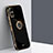 Ultra-thin Silicone Gel Soft Case Cover with Magnetic Finger Ring Stand XL1 for Samsung Galaxy M40S Black