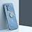 Ultra-thin Silicone Gel Soft Case Cover with Magnetic Finger Ring Stand XL1 for Samsung Galaxy S20 FE (2022) 5G Blue