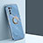 Ultra-thin Silicone Gel Soft Case Cover with Magnetic Finger Ring Stand XL1 for Samsung Galaxy S20 Lite 5G Blue
