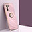 Ultra-thin Silicone Gel Soft Case Cover with Magnetic Finger Ring Stand XL1 for Samsung Galaxy S20 Lite 5G Pink