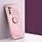 Ultra-thin Silicone Gel Soft Case Cover with Magnetic Finger Ring Stand XL1 for Samsung Galaxy S20 Pink