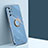 Ultra-thin Silicone Gel Soft Case Cover with Magnetic Finger Ring Stand XL1 for Samsung Galaxy S20 Plus Blue