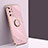 Ultra-thin Silicone Gel Soft Case Cover with Magnetic Finger Ring Stand XL1 for Samsung Galaxy S20 Plus Pink