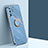 Ultra-thin Silicone Gel Soft Case Cover with Magnetic Finger Ring Stand XL1 for Samsung Galaxy S20 Ultra Blue