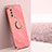 Ultra-thin Silicone Gel Soft Case Cover with Magnetic Finger Ring Stand XL1 for Vivo iQOO Neo5 5G Hot Pink