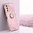 Ultra-thin Silicone Gel Soft Case Cover with Magnetic Finger Ring Stand XL1 for Vivo iQOO Z5 5G