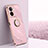 Ultra-thin Silicone Gel Soft Case Cover with Magnetic Finger Ring Stand XL1 for Vivo iQOO Z7x 5G