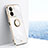 Ultra-thin Silicone Gel Soft Case Cover with Magnetic Finger Ring Stand XL1 for Vivo iQOO Z7x 5G