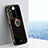 Ultra-thin Silicone Gel Soft Case Cover with Magnetic Finger Ring Stand XL1 for Vivo V27 Pro 5G Black
