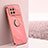 Ultra-thin Silicone Gel Soft Case Cover with Magnetic Finger Ring Stand XL1 for Vivo X Note Hot Pink