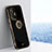 Ultra-thin Silicone Gel Soft Case Cover with Magnetic Finger Ring Stand XL1 for Vivo X70 Pro 5G Black