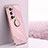 Ultra-thin Silicone Gel Soft Case Cover with Magnetic Finger Ring Stand XL1 for Vivo X70 Pro+ Plus 5G