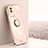 Ultra-thin Silicone Gel Soft Case Cover with Magnetic Finger Ring Stand XL1 for Vivo Y02t Gold