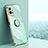 Ultra-thin Silicone Gel Soft Case Cover with Magnetic Finger Ring Stand XL1 for Vivo Y30 5G Green