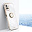 Ultra-thin Silicone Gel Soft Case Cover with Magnetic Finger Ring Stand XL1 for Vivo Y30 5G White