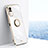 Ultra-thin Silicone Gel Soft Case Cover with Magnetic Finger Ring Stand XL1 for Vivo Y31 (2021) White