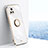 Ultra-thin Silicone Gel Soft Case Cover with Magnetic Finger Ring Stand XL1 for Vivo Y31s 5G White