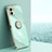 Ultra-thin Silicone Gel Soft Case Cover with Magnetic Finger Ring Stand XL1 for Vivo Y32t Green