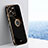 Ultra-thin Silicone Gel Soft Case Cover with Magnetic Finger Ring Stand XL1 for Vivo Y35 4G