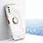 Ultra-thin Silicone Gel Soft Case Cover with Magnetic Finger Ring Stand XL1 for Vivo Y50t White
