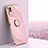 Ultra-thin Silicone Gel Soft Case Cover with Magnetic Finger Ring Stand XL1 for Vivo Y51 (2021) Pink