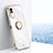 Ultra-thin Silicone Gel Soft Case Cover with Magnetic Finger Ring Stand XL1 for Vivo Y53s NFC White