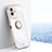 Ultra-thin Silicone Gel Soft Case Cover with Magnetic Finger Ring Stand XL1 for Vivo Y73t White