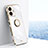 Ultra-thin Silicone Gel Soft Case Cover with Magnetic Finger Ring Stand XL1 for Vivo Y77 5G White