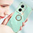 Ultra-thin Silicone Gel Soft Case Cover with Magnetic Finger Ring Stand XL1 for Vivo Y78 5G